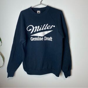 Miller Genuine Draft Milwaukee, Wi beer mens large crew neck sweater black
